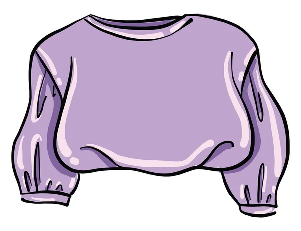 Paarse Blouse Illustratie Vector Witte Achtergrond — Stockvector