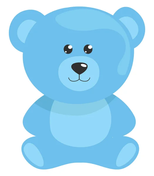Urso Azul Ilustração Vetor Sobre Fundo Branco — Vetor de Stock