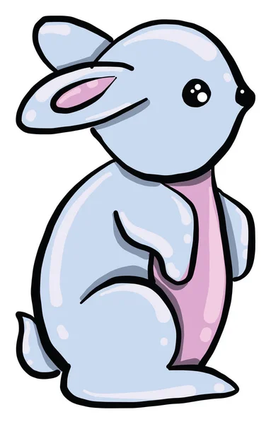 Little Baby Bunny Illustration Vector White Background — Stock Vector
