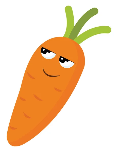 Small Carrot Illustration Vector White Background — Stock Vector