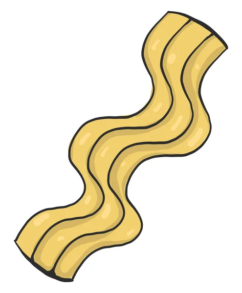 Cavatappi Amarillo Ilustración Vector Sobre Fondo Blanco — Vector de stock