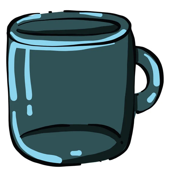 Taza Grande Ilustración Vector Sobre Fondo Blanco — Vector de stock