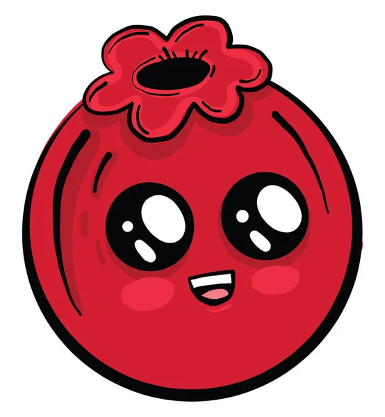 Merah Berry Ilustrasi Vektor Pada Latar Belakang Putih - Stok Vektor