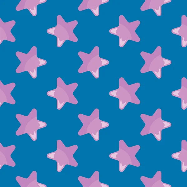 Симпатичные Маленькие Звезды Бесшовный Рисунок Голубом Фоне — стоковый вектор