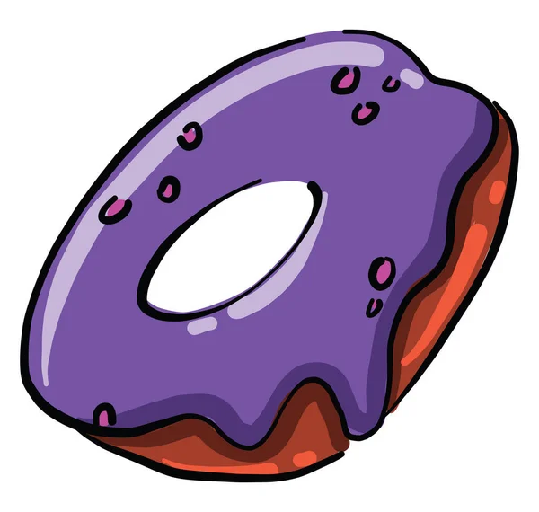 Donut Met Honing Illustratie Vector Witte Achtergrond — Stockvector