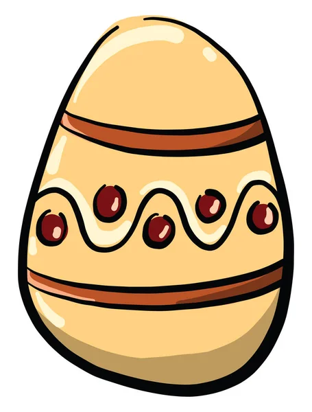 Yellow Easter Egg Illustration Vector White Background — Stock Vector