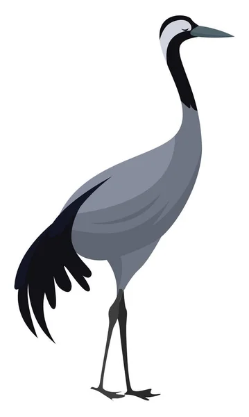 Eurasian Crane Illustration Vector White Background — Stock Vector