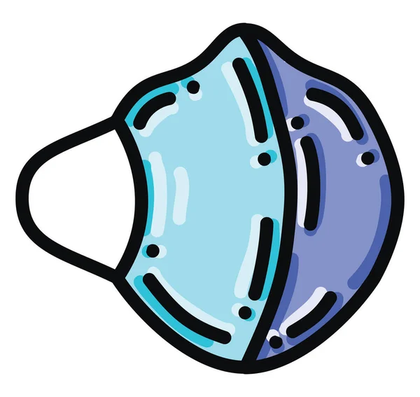 Modrá Lékařská Maska Ilustrace Vektor Bílém Pozadí — Stockový vektor