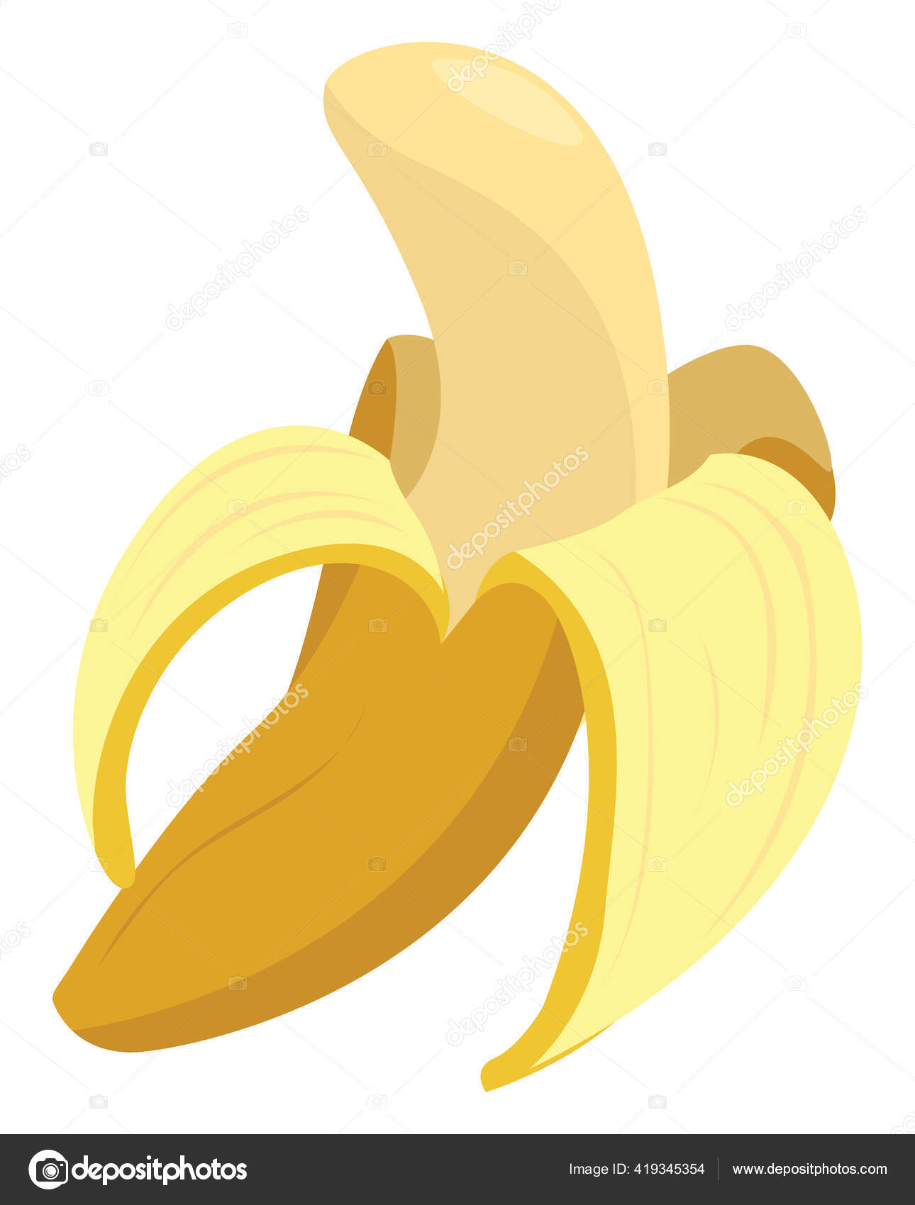 régime de bananes en gros plan isolé sur fond blanc, dessin