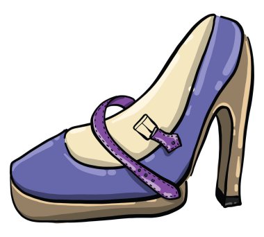 Yüksek topuklu ayakkabılar, illüstrasyon, beyaz arkaplanda vektör