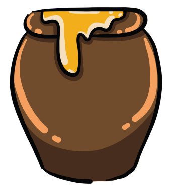 Ballı sürahi, illüstrasyon, beyaz arkaplanda vektör