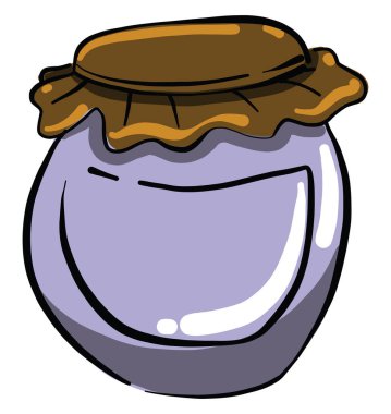 Mor kavanoz, illüstrasyon, beyaz arkaplanda vektör