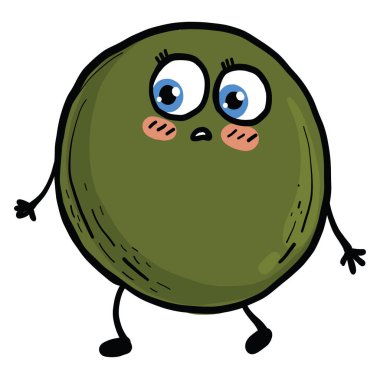 Korkak mercimek, illüstrasyon, beyaz arkaplanda vektör