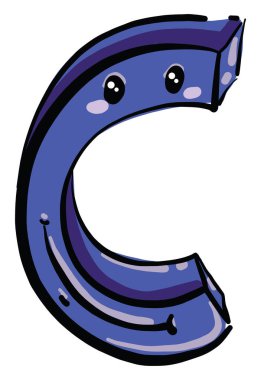 C harfi, illüstrasyon, beyaz arkaplan üzerindeki vektör