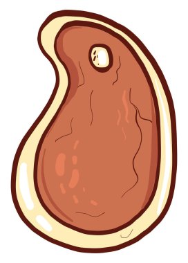 Lezzetli et, illüstrasyon, beyaz arkaplanda vektör