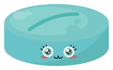 Mavi hap, illüstrasyon, beyaz arkaplanda vektör