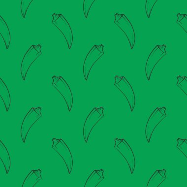 Şirin küçük bir oktra, yeşil arka planda pürüzsüz desen..