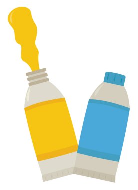 İki boya, illüstrasyon, beyaz arkaplanda vektör