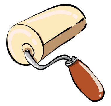 boya silindiri, illüstrasyon, beyaz arkaplan üzerindeki vektör