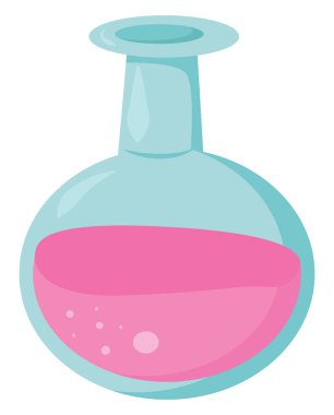 Pembe zehir, illüstrasyon, beyaz arkaplanda vektör