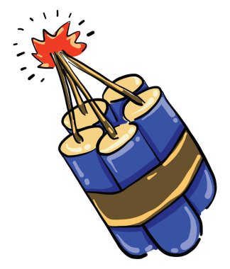 Mavi bomba, illüstrasyon, beyaz arkaplan vektörü