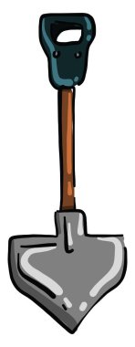 Küçük kürek, illüstrasyon, beyaz arkaplanda vektör