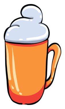 Meyve suyu bardağı, illüstrasyon, beyaz arkaplanda vektör