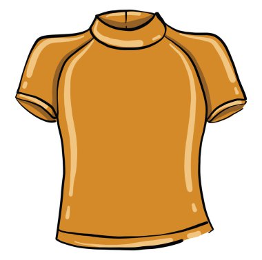 Turuncu spor gömlek, illüstrasyon, beyaz arkaplanda vektör