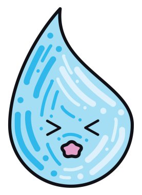 Üzücü gözyaşı, illüstrasyon, beyaz arkaplan üzerindeki vektör