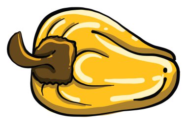 Altın biber, illüstrasyon, beyaz arkaplanda vektör