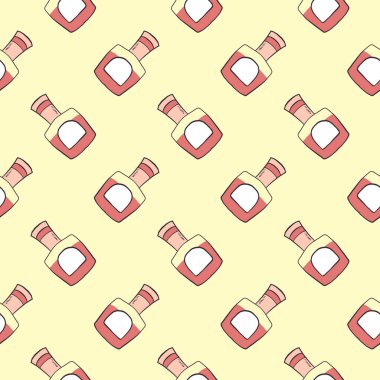 Tırnak cilası, bej arka planda pürüzsüz desen.