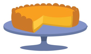 Kabak turtası, illüstrasyon, beyaz arkaplanda vektör.