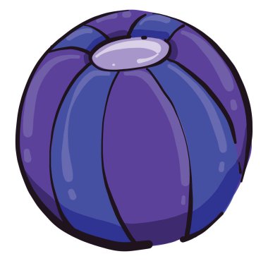 Mor top, illüstrasyon, beyaz arkaplanda vektör.