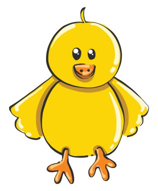 Büyük tavuk, illüstrasyon, beyaz arkaplan vektörü.