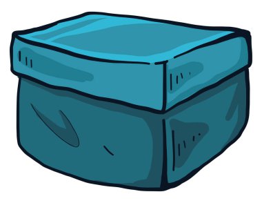 Büyük mavi kulübe, illüstrasyon, beyaz arkaplanda vektör.