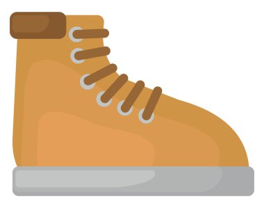 Kahverengi çizme, illüstrasyon, beyaz arkaplanda vektör.