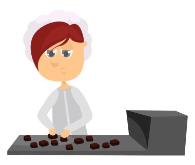 Şeker fabrikası, illüstrasyon, beyaz arka plan vektörü.