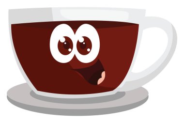 Sıcak kakao, illüstrasyon, beyaz arkaplanda vektör.