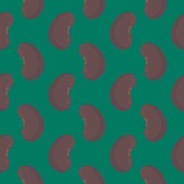 Siyah fasulye, koyu yeşil arka planda pürüzsüz desen..