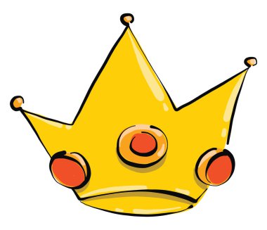 Güzel taç, illüstrasyon, beyaz arkaplan vektörü.