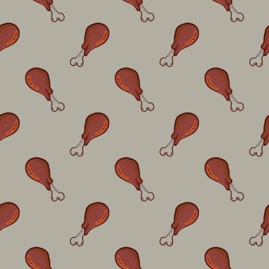 Tavuk davulları, gri arkaplanda pürüzsüz desen.