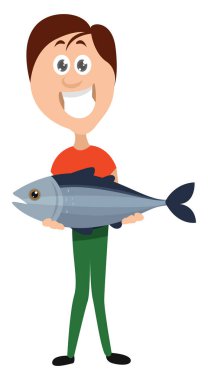 Balıkçılık günü, illüstrasyon, beyaz arkaplan üzerindeki vektör.