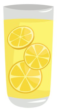 Limon suyu, illüstrasyon, beyaz arkaplan vektörü.