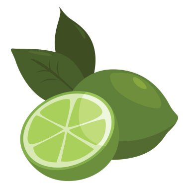 İki limon, illüstrasyon, beyaz arkaplanda vektör.