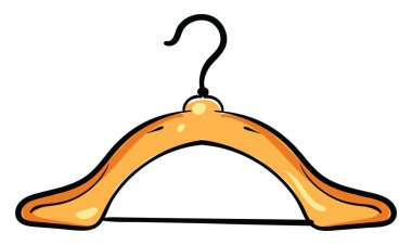 Turuncu askısı, illüstrasyon, beyaz arkaplanda vektör.