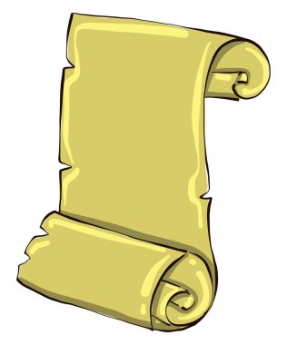 Boş kağıt, illüstrasyon, beyaz arkaplan üzerindeki vektör.