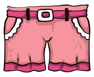 Pembe şortlar, illüstrasyon, beyaz arkaplanda vektör.