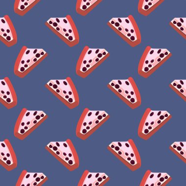 Lezzetli turta, koyu mavi arka planda pürüzsüz desen..