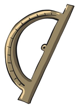 Yuvarlak yönetici, illüstrasyon, beyaz arkaplan üzerindeki vektör.