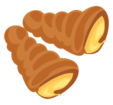 Tatlı ruloları, illüstrasyon, beyaz arkaplanda vektör.